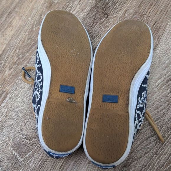 Keds Navy Blue & Champion Rope Print Lace Up Sneakers Size 6 - Picture 9 of 16